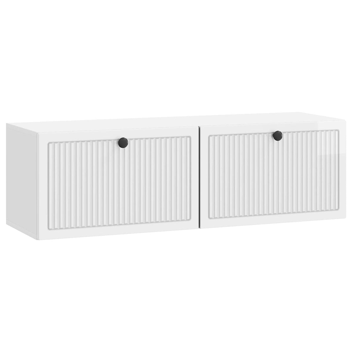Væghængt TV-skab Hvid højglans 98 x 31 x 30 cm Konstrueret træ