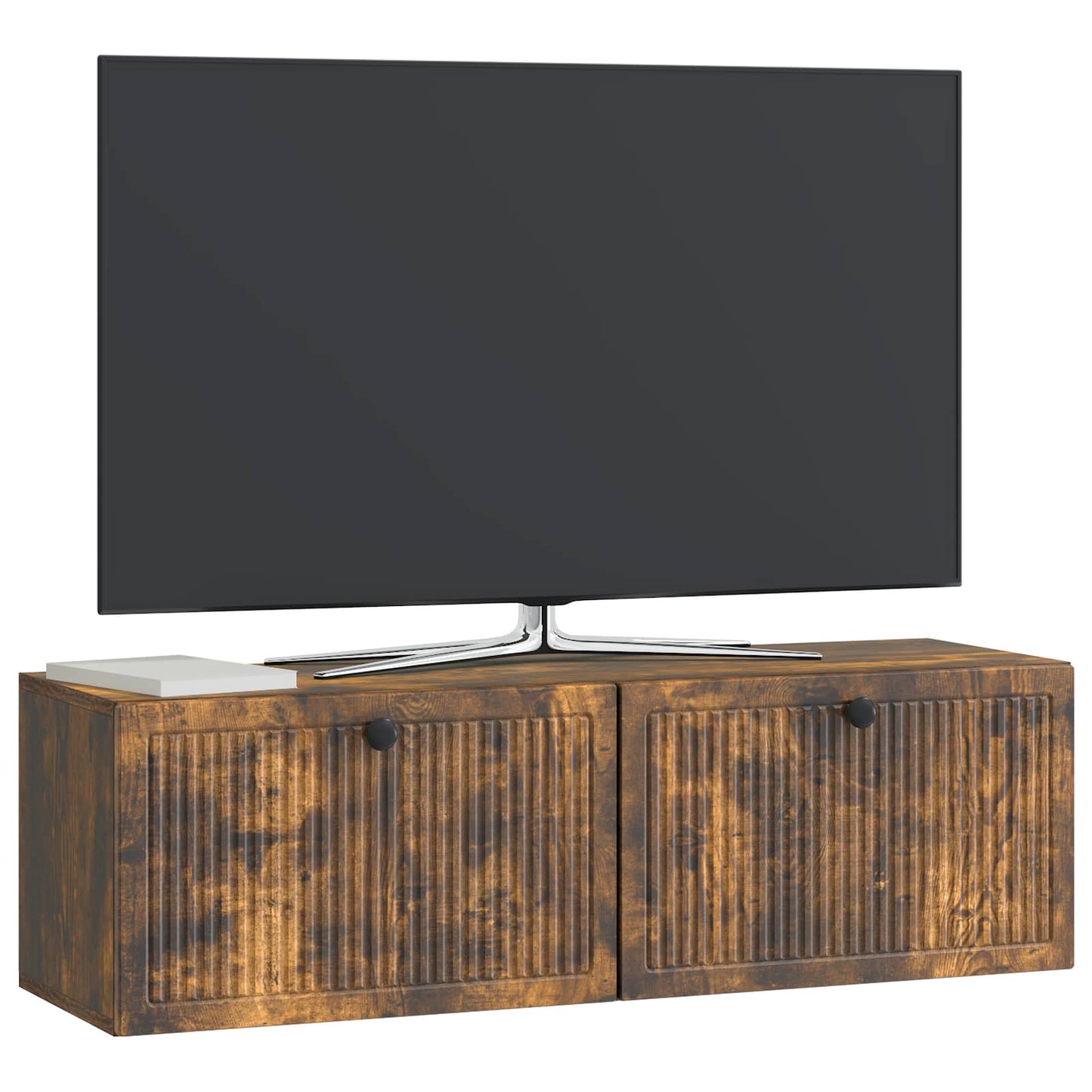 Væghængt TV-skab Røget eg 98 x 31 x 30 cm Konstrueret træ