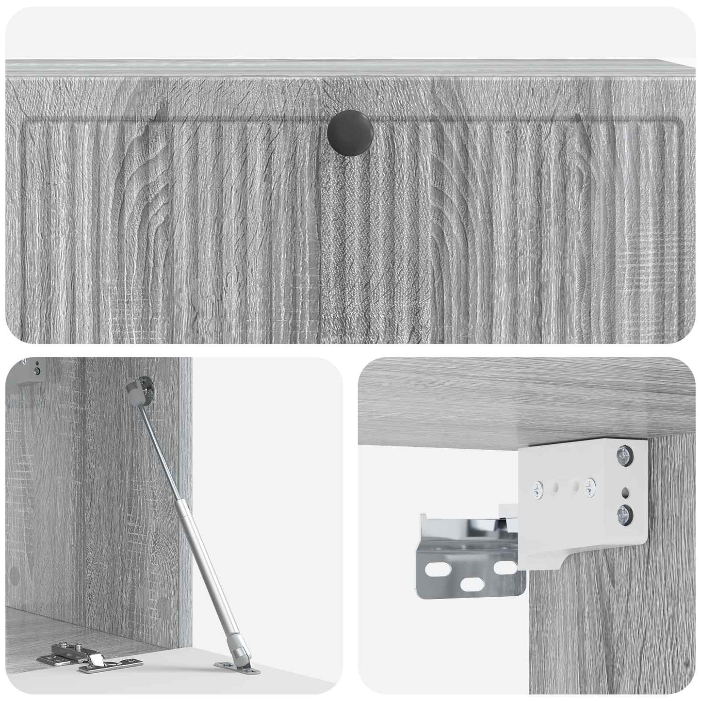 Væghængt TV-skab Grå sonoma-eg 98 x 31 x 30 cm Konstrueret træ