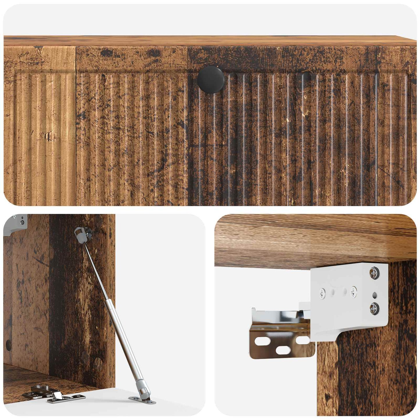 Væghængt TV-skab Gammelt træ 98 x 31 x 30 cm Konstrueret træ
