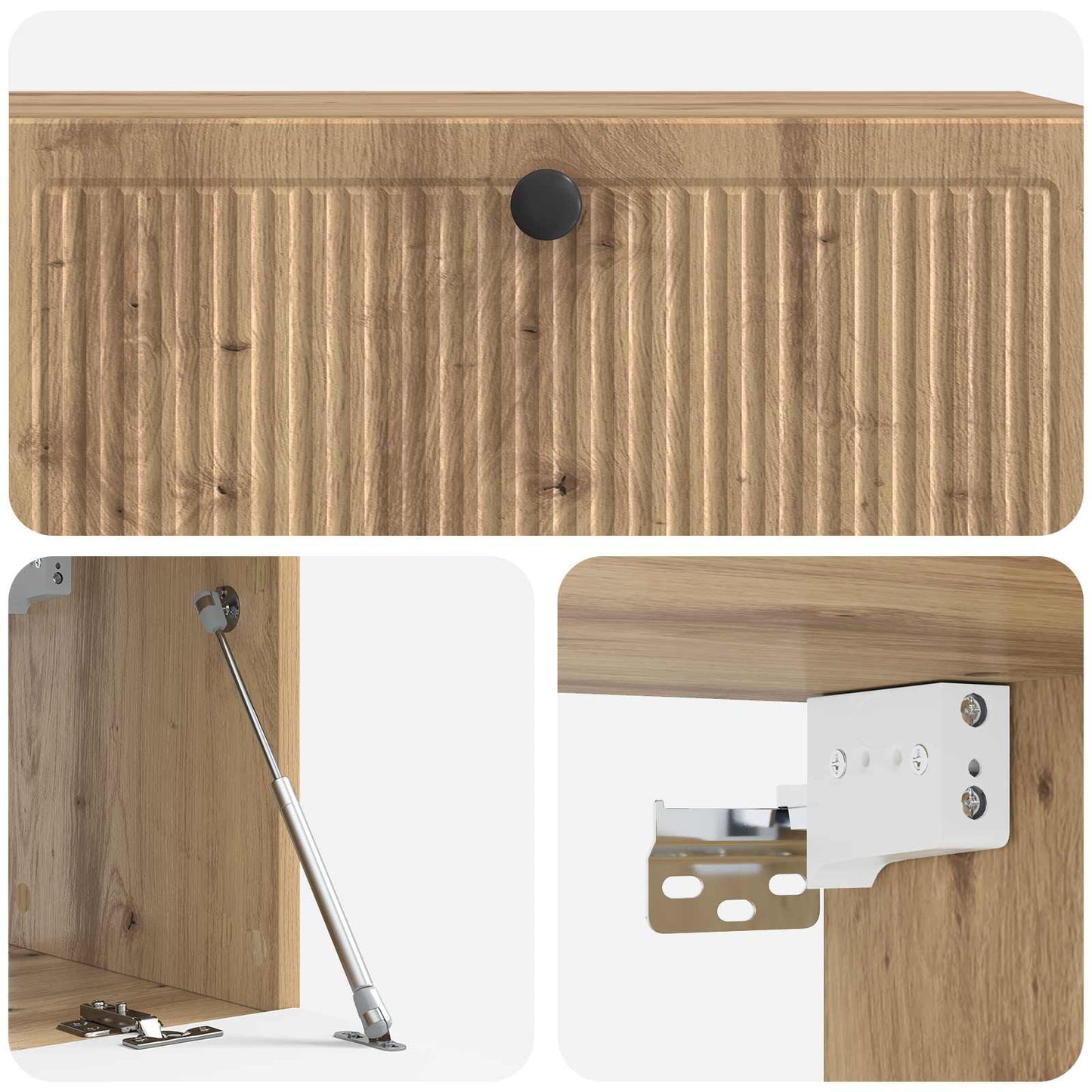 Væghængt TV-skab 98 x 31 x 30 cm Artisan-eg Konstrueret træ