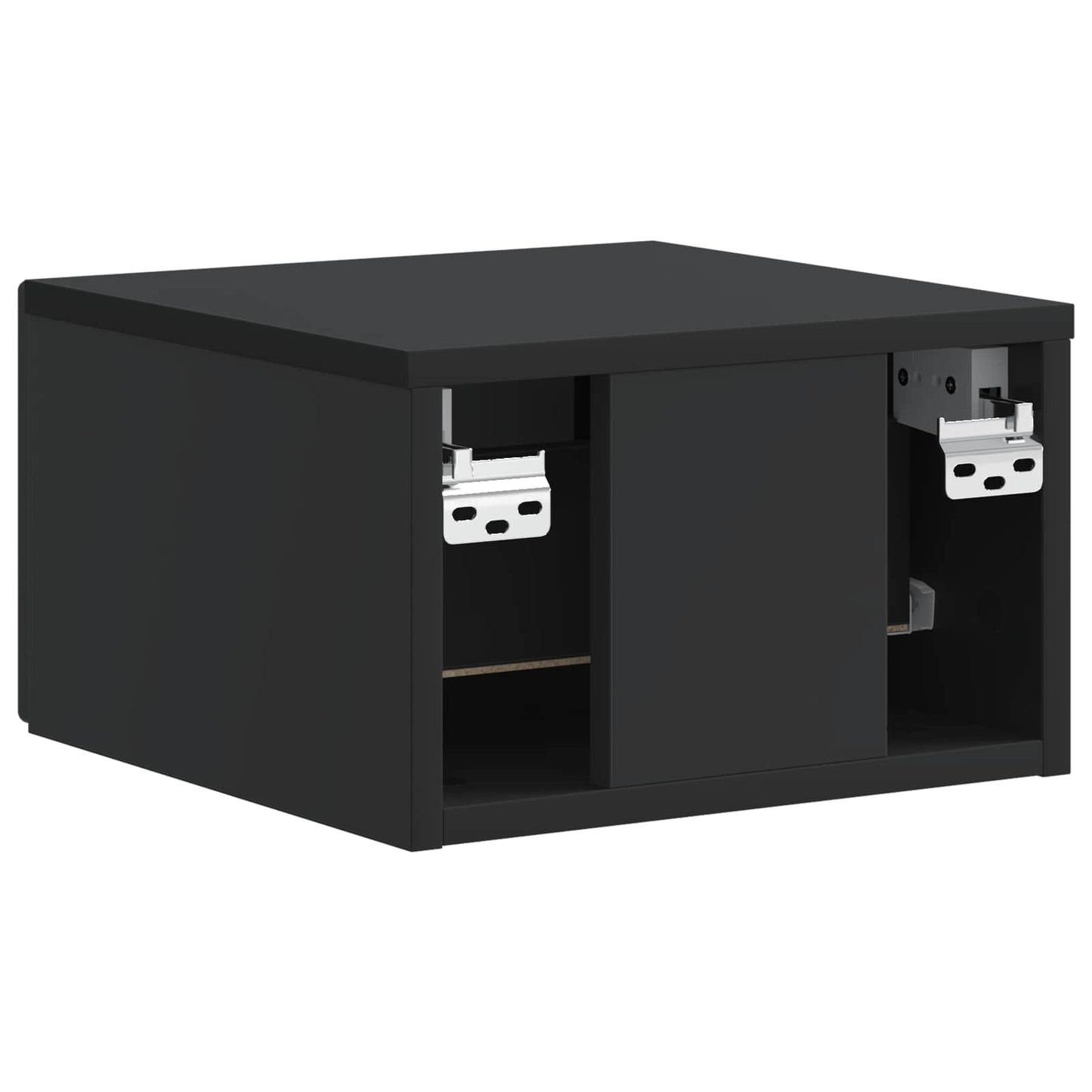 Væghængt Natbord 2 stk. Sort 33 x 34,5 x 20 cm Konstrueret træ