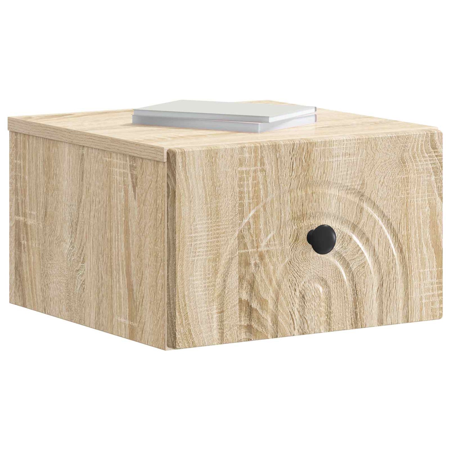 Væghængt Natbord Sonoma-eg 33 x 34,5 x 20 cm Konstrueret træ