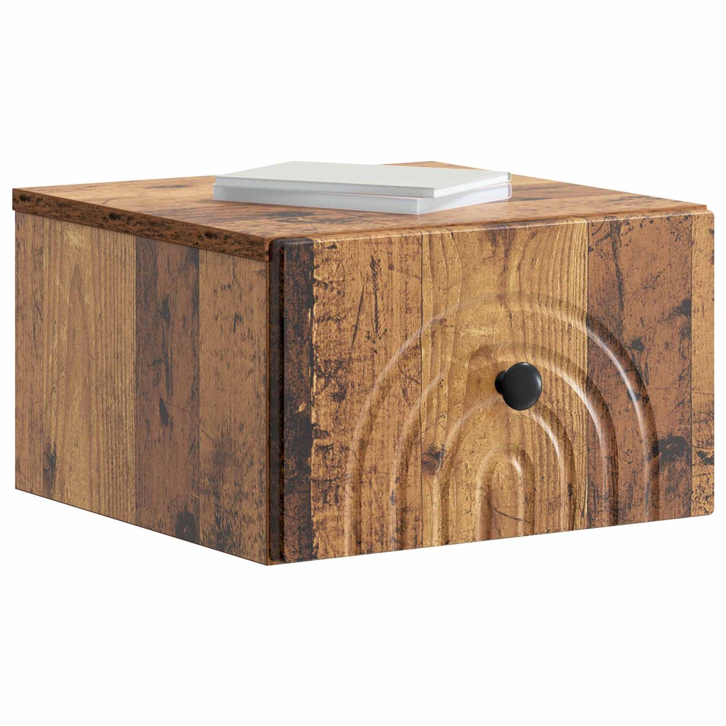 Væghængt Natbord Gammelt træ 33 x 34,5 x 20 cm Konstrueret træ