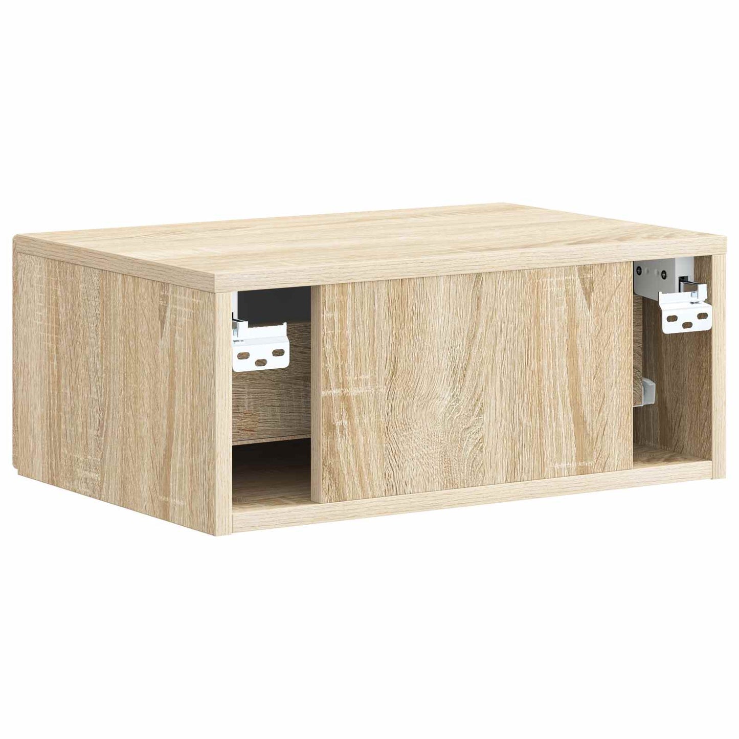 Væghængt Natbord 2 stk. Sonoma-eg 49 x 34,5 x 20 cm