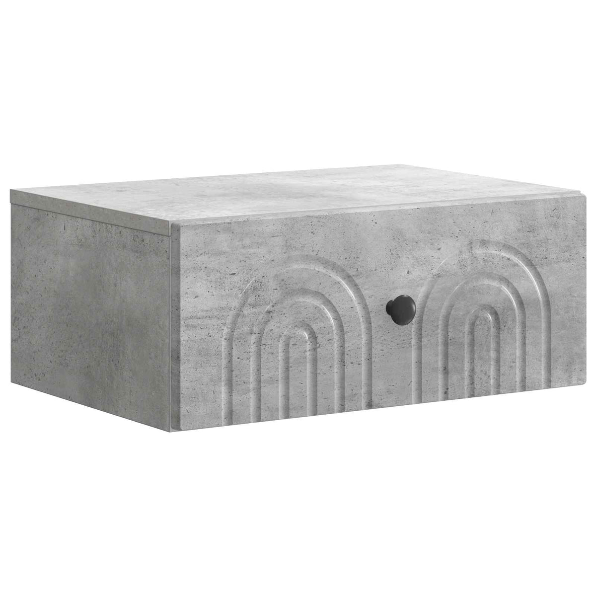 Væghængt Natbord Betongrå 49 x 34,5 x 20 cm Konstrueret træ
