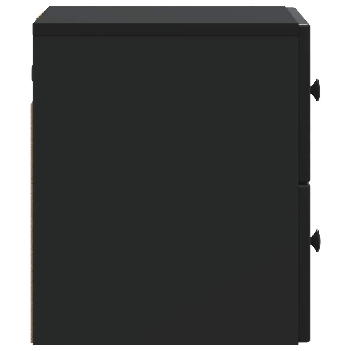 Væghængt Natbord 2 stk. Sort 33 x 34,5 x 40 cm Konstrueret træ