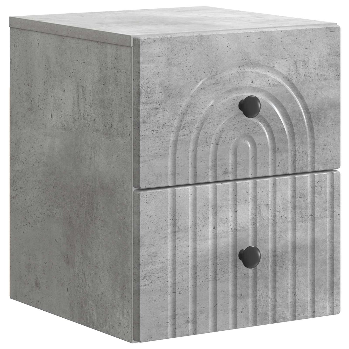 Væghængt Natbord Betongrå 33 x 34,5 x 40 cm Konstrueret træ