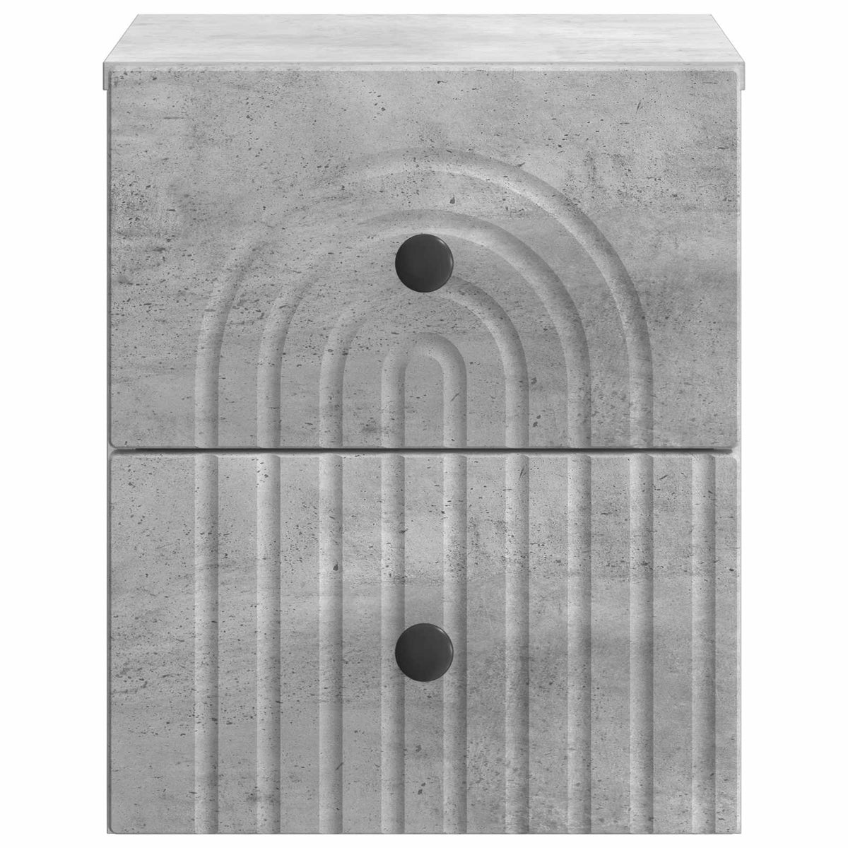 Væghængt Natbord Betongrå 33 x 34,5 x 40 cm Konstrueret træ