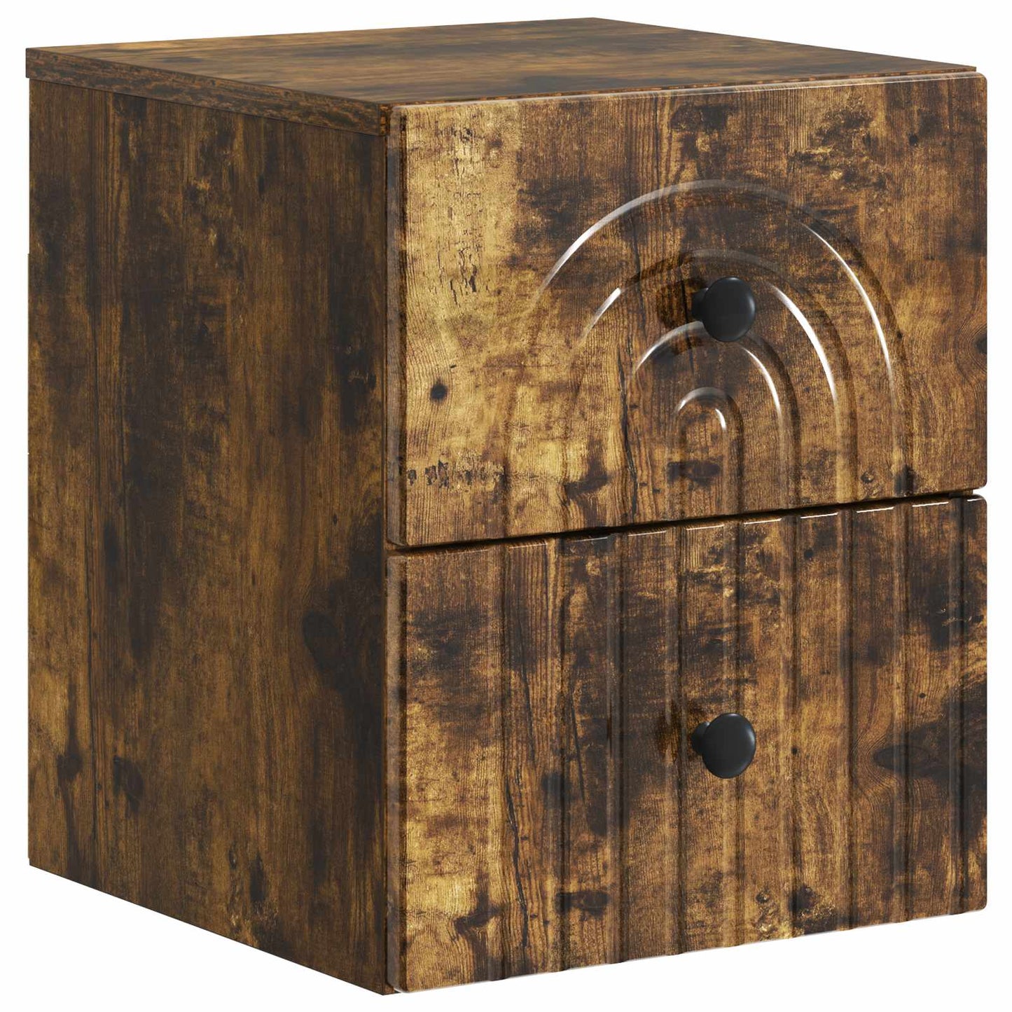 Væghængt Natbord Røget eg 33 x 34,5 x 40 cm Konstrueret træ