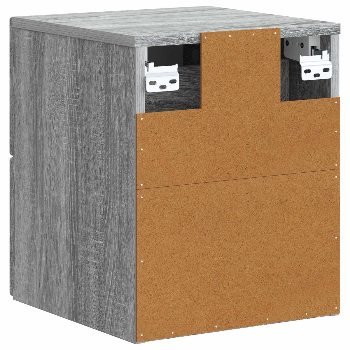 Væghængt Natbord med skuffe Grå sonoma-eg 33 x 34,5 x 40 cm