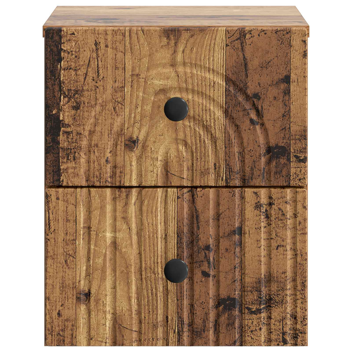 Væghængt Natbord 2 stk. Gammelt træ 33 x 34,5 x 40 cm