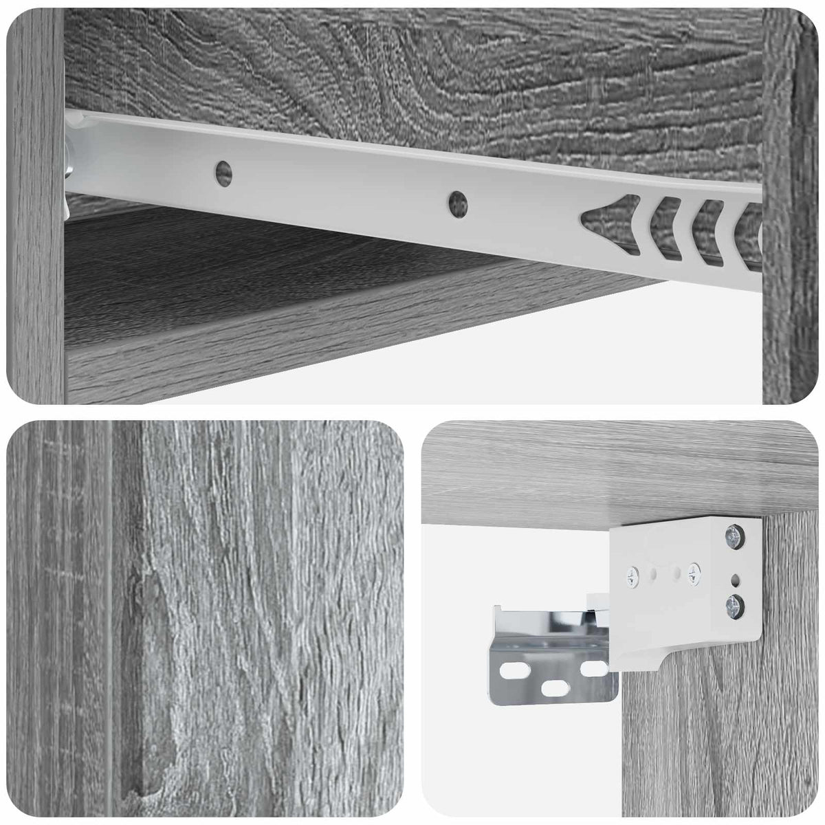 Væghængt Sideskab 59 x 34,5 x 17 cm Konstrueret træ