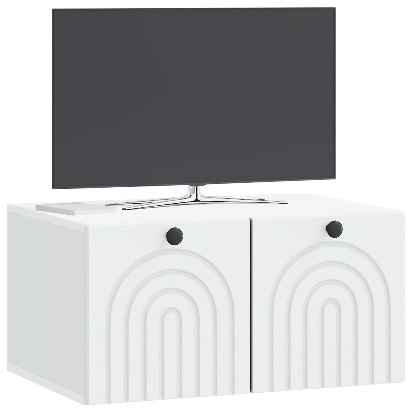 Væghængt TV-skab Hvid 59,5 x 41 x 30 cm Konstrueret træ