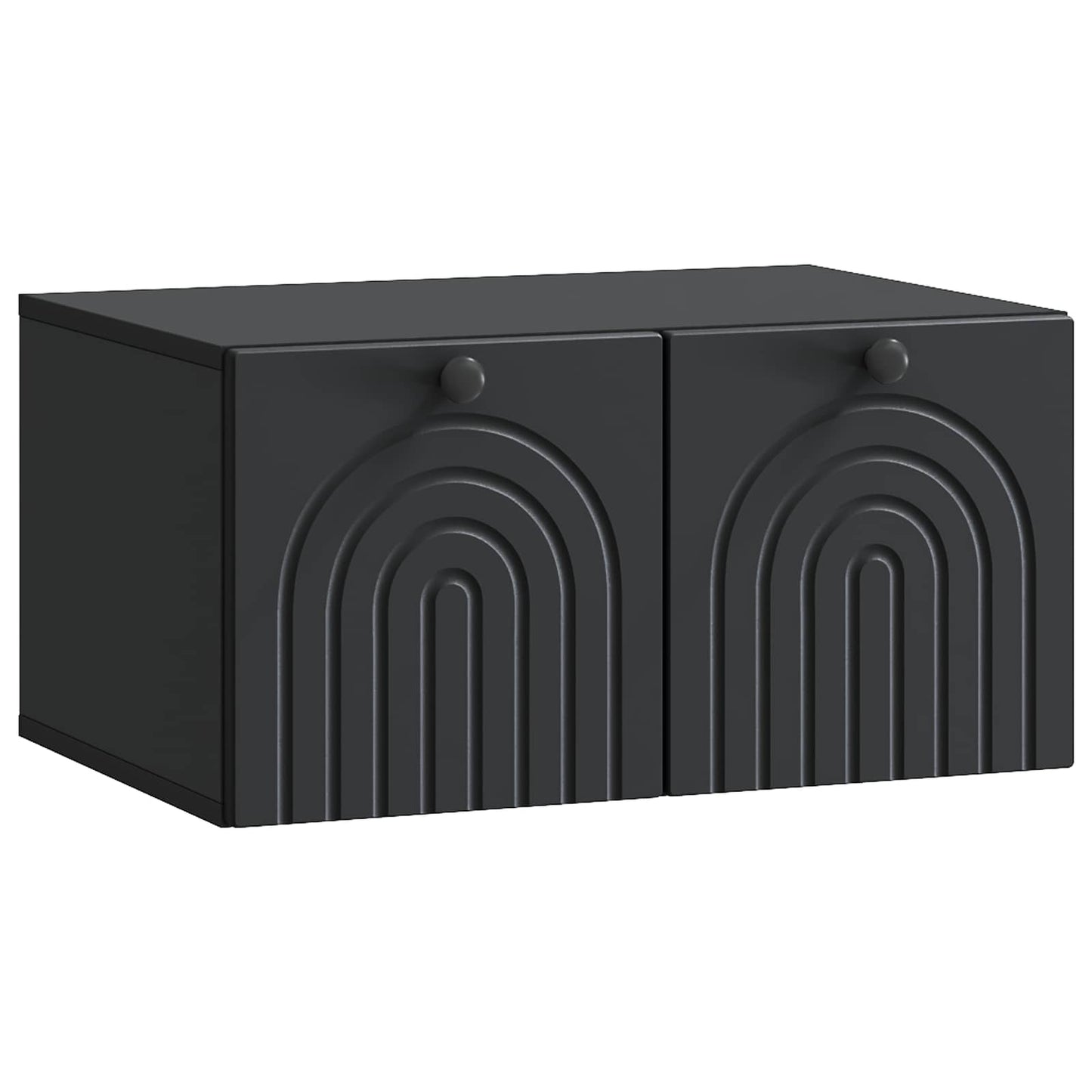 Væghængt TV-skab Sort 59,5 x 41 x 30 cm Konstrueret træ