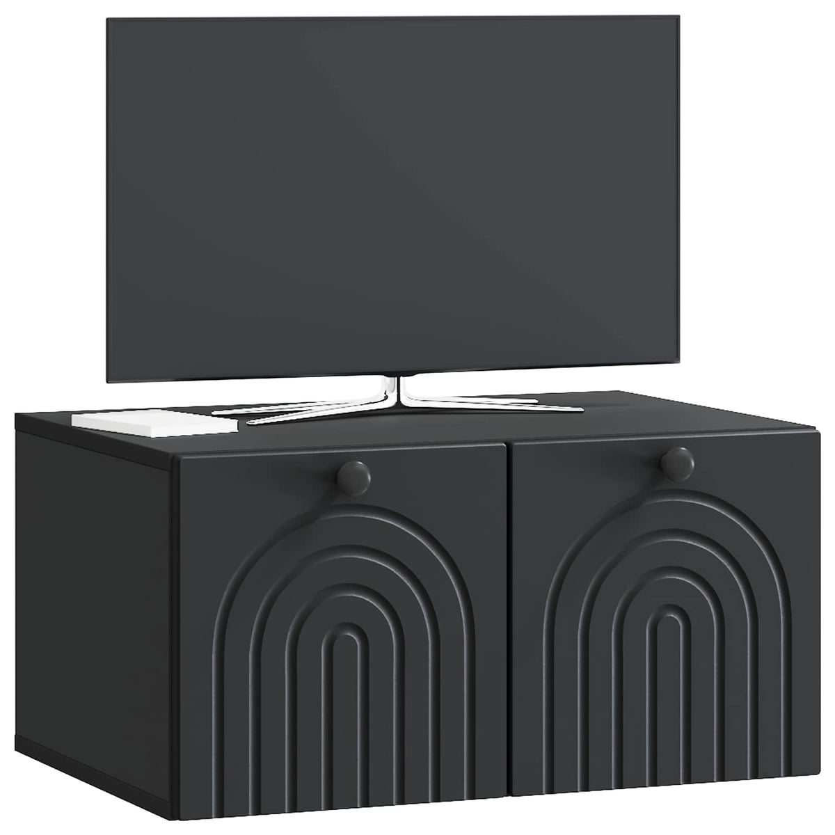 Væghængt TV-skab Sort 59,5 x 41 x 30 cm Konstrueret træ