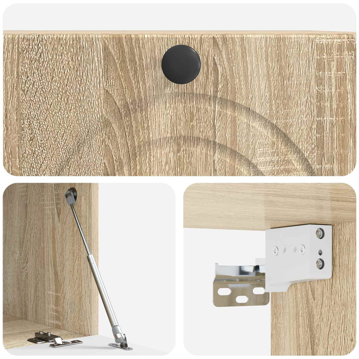 Væghængt TV-skab Sonoma-eg 59,5 x 41 x 30 cm Konstrueret træ