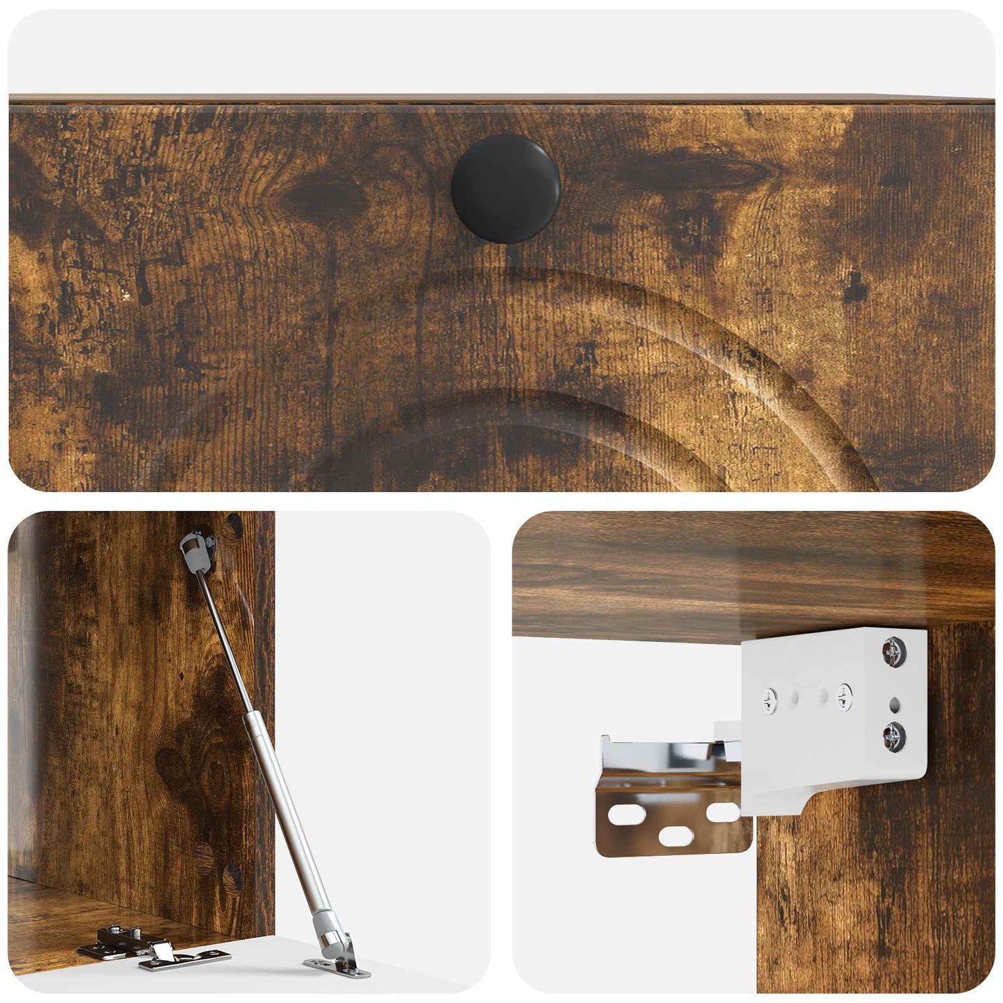 Væghængt TV-skab Røget eg 59,5 x 41 x 30 cm Konstrueret træ