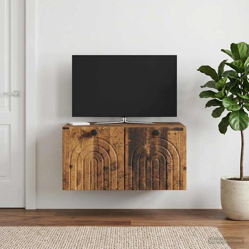 Væghængt TV-skab Gammelt træ 59,5 x 41 x 30 cm Konstrueret træ