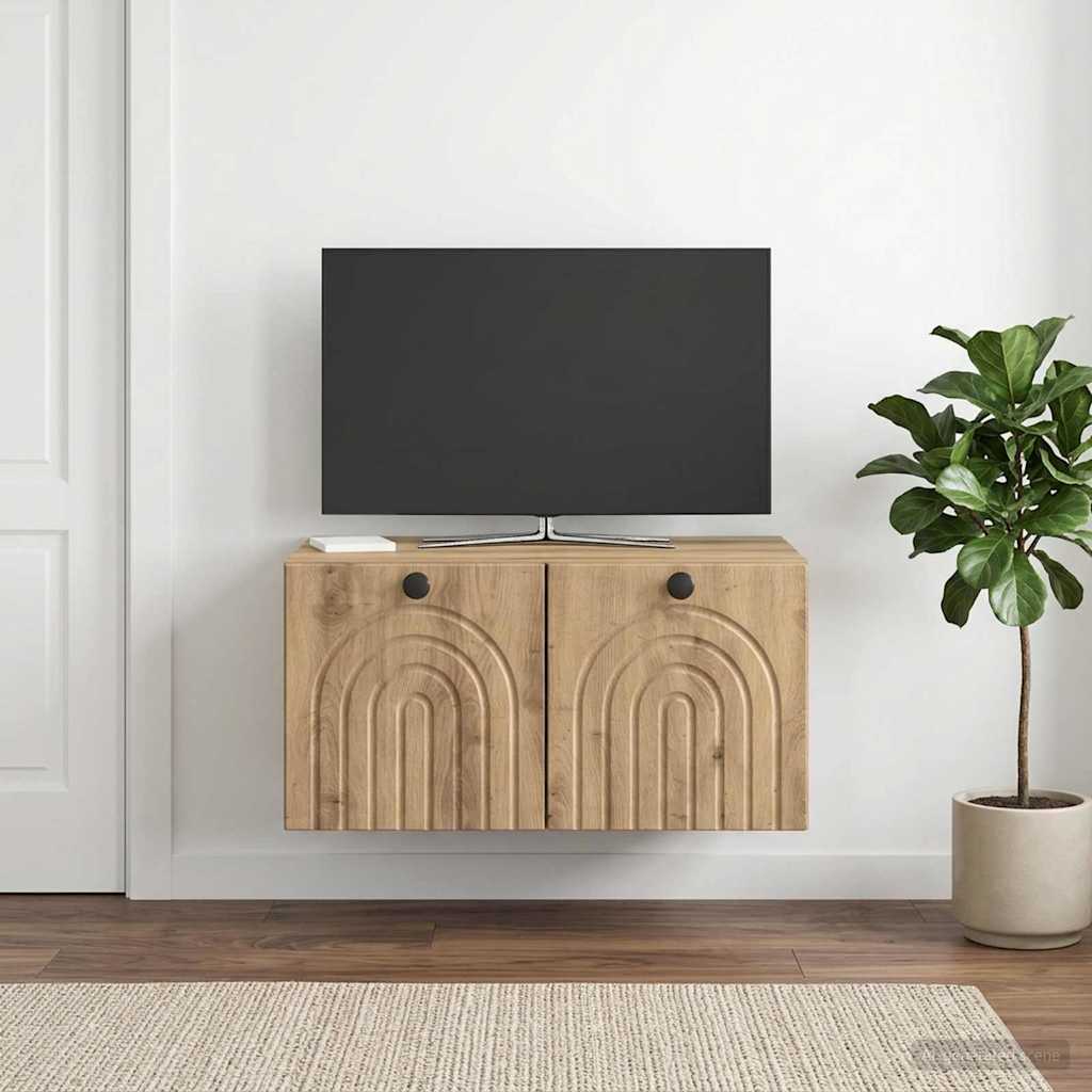 Væghængt TV-skab 59,5 x 41 x 30 cm Artisan-eg Konstrueret træ