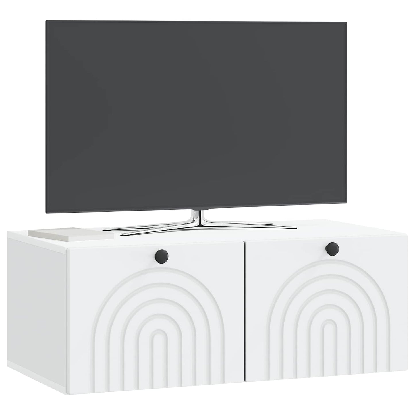 Væghængt TV-skab Hvid 78,5 x 41 x 30 cm Konstrueret træ