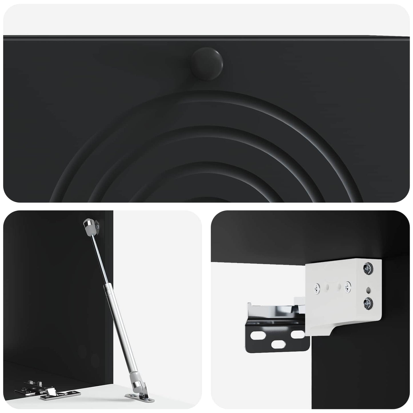 Væghængt TV-skab Sort 78,5 x 41 x 30 cm Konstrueret træ