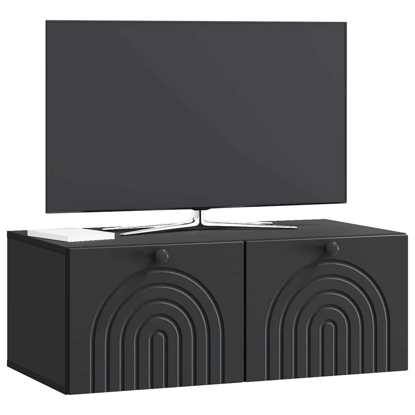 Væghængt TV-skab Sort 78,5 x 41 x 30 cm Konstrueret træ