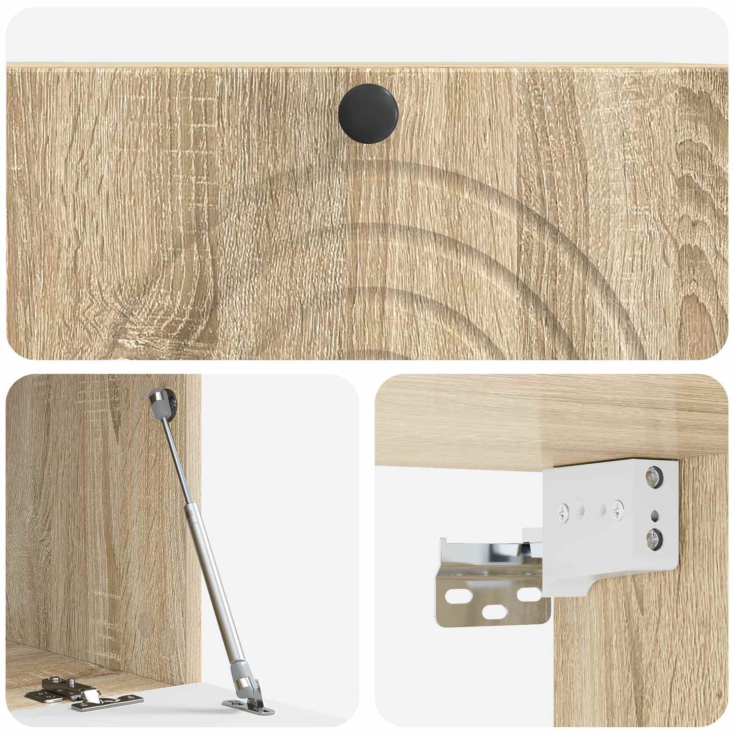 Væghængt TV-skab Sonoma-eg 78,5 x 41 x 30 cm Konstrueret træ