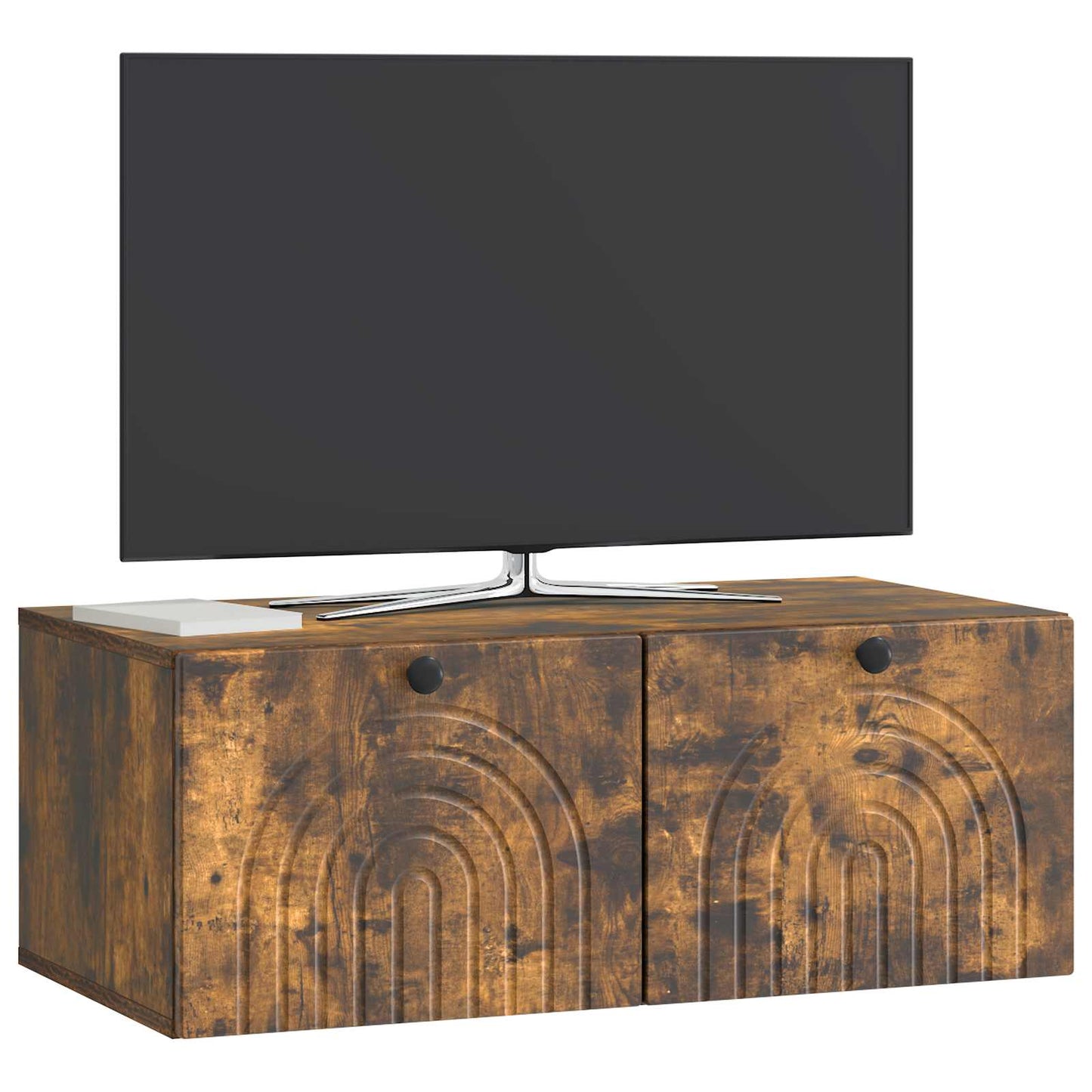 Væghængt TV-skab Røget eg 78,5 x 41 x 30 cm Konstrueret træ