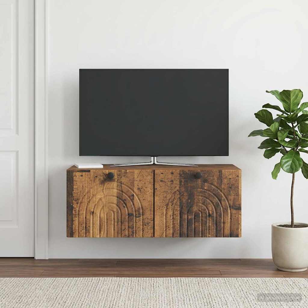 Væghængt TV-skab Gammelt træ 78,5 x 41 x 30 cm Konstrueret træ