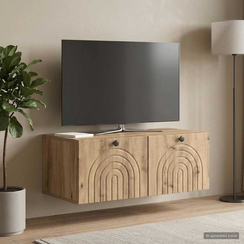 Væghængt TV-skab 78,5 x 41 x 30 cm Artisan-eg Konstrueret træ