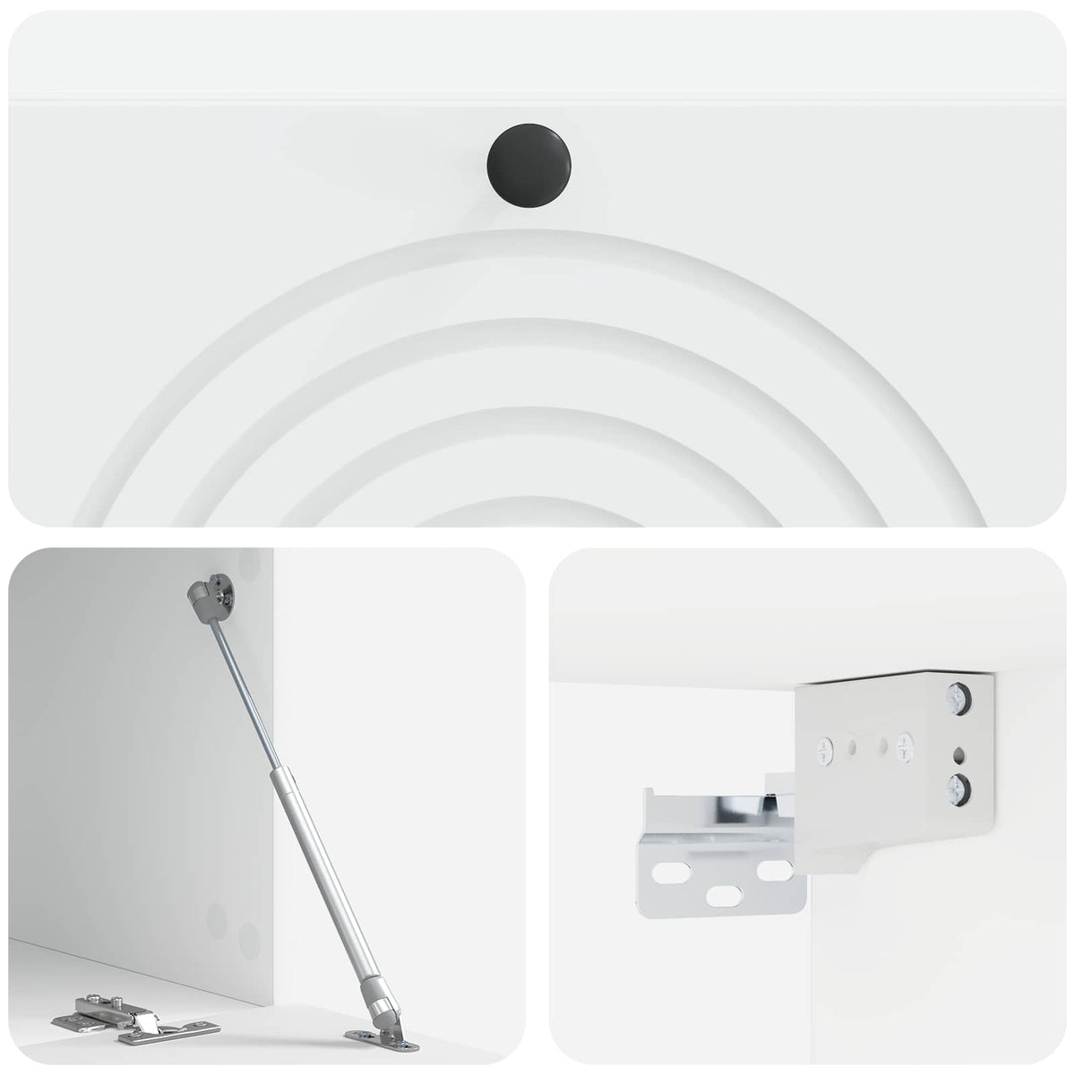 Væghængt TV-skab 99 x 41 x 30 cm Hvid Konstrueret træ