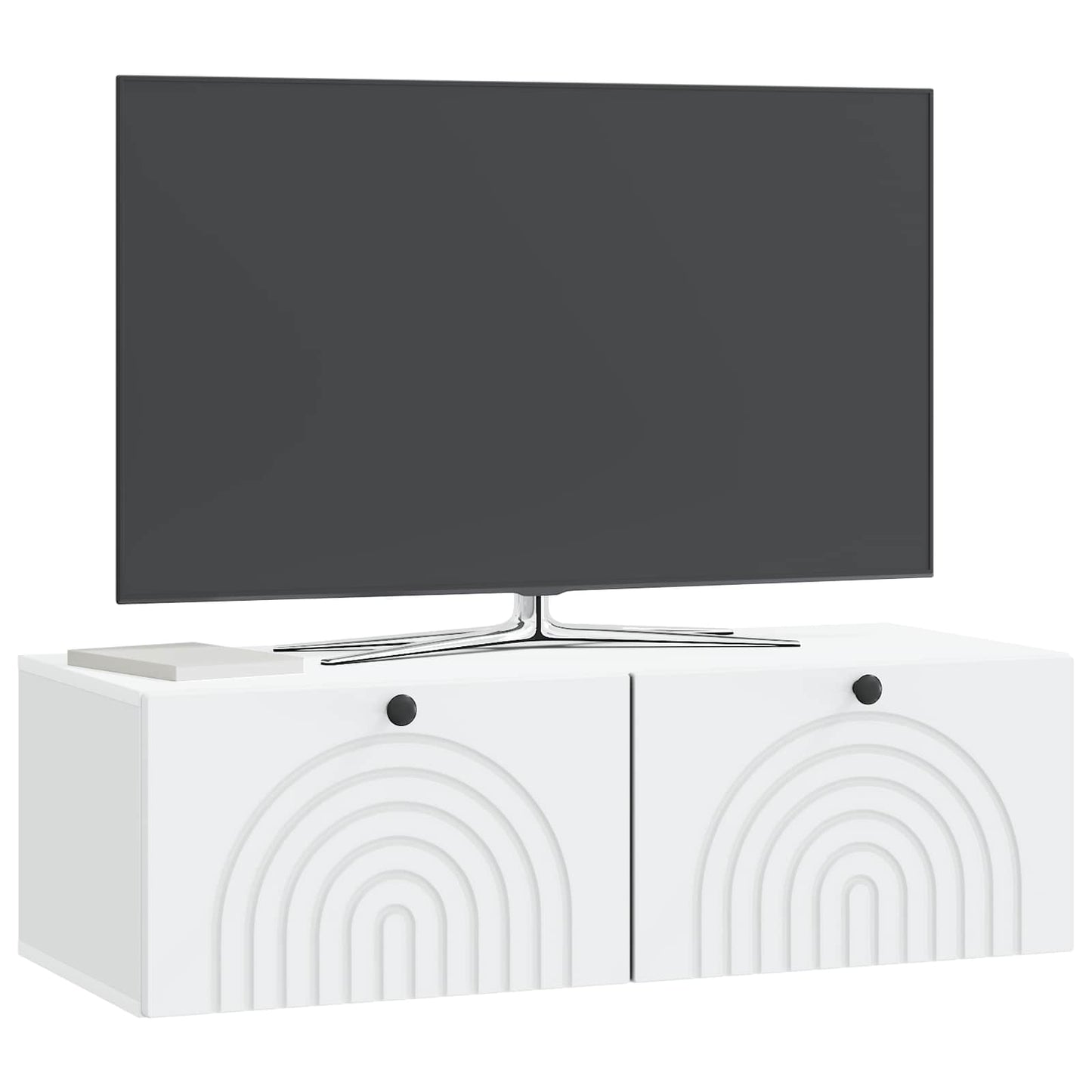 Væghængt TV-skab 99 x 41 x 30 cm Hvid Konstrueret træ