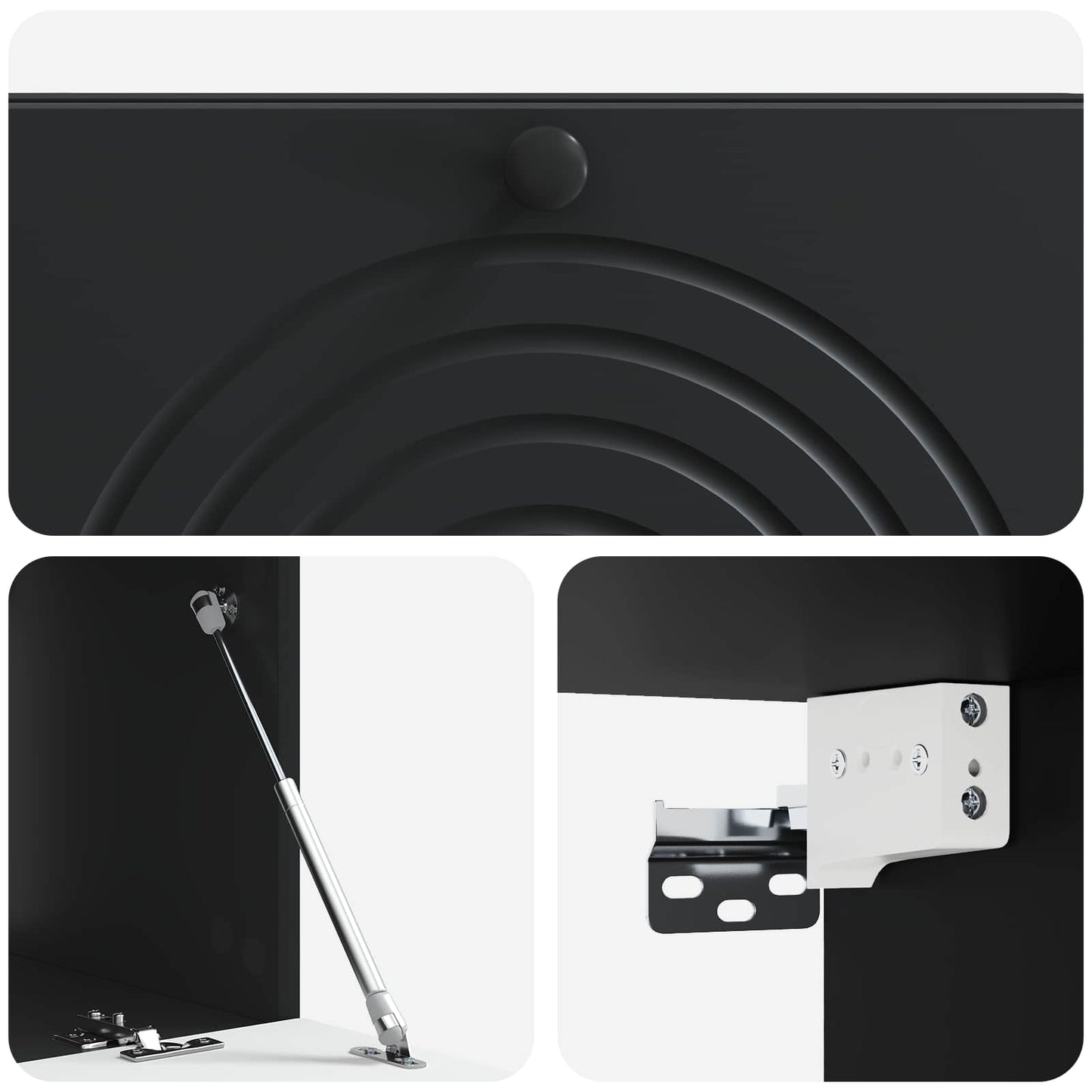 Væghængt TV-skab Sort 99 x 41 x 30 cm Konstrueret træ