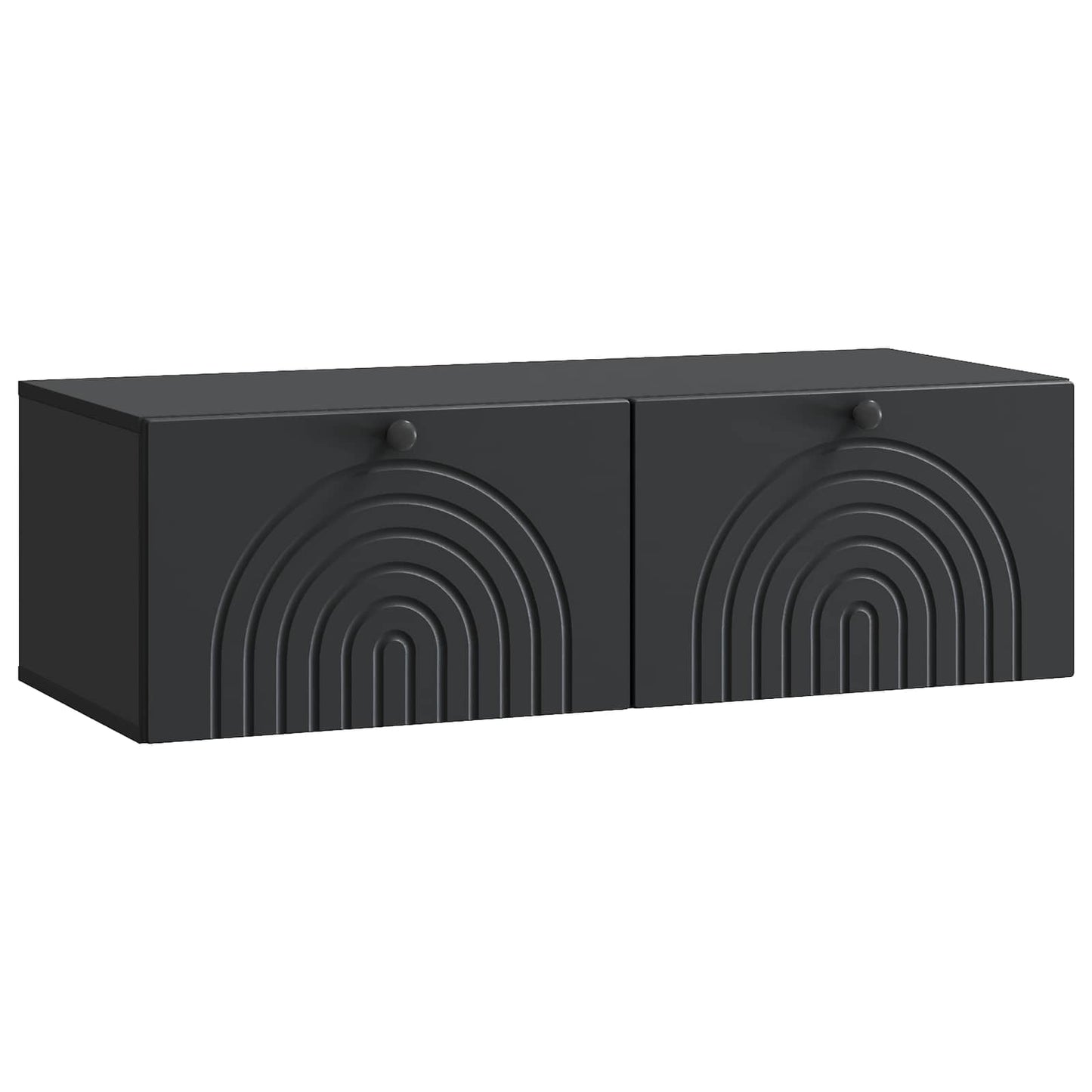 Væghængt TV-skab Sort 99 x 41 x 30 cm Konstrueret træ