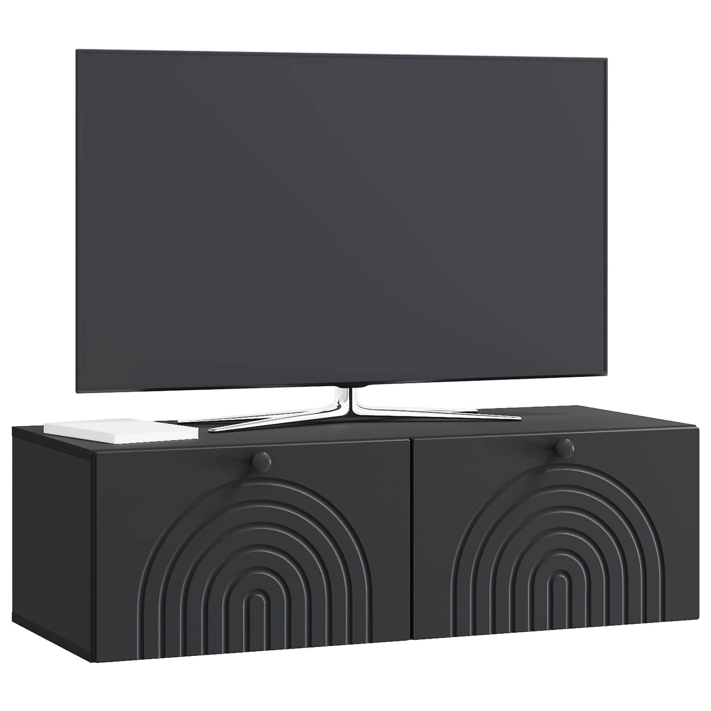 Væghængt TV-skab Sort 99 x 41 x 30 cm Konstrueret træ