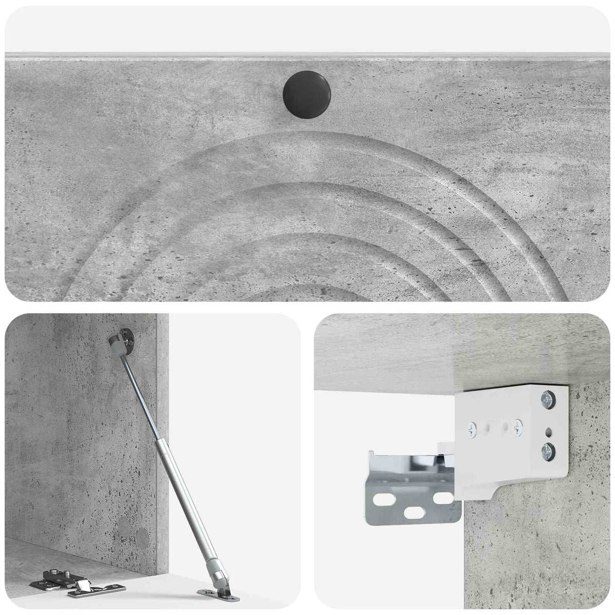 Væghængt TV-skab Betongrå 99 x 41 x 30 cm Konstrueret træ