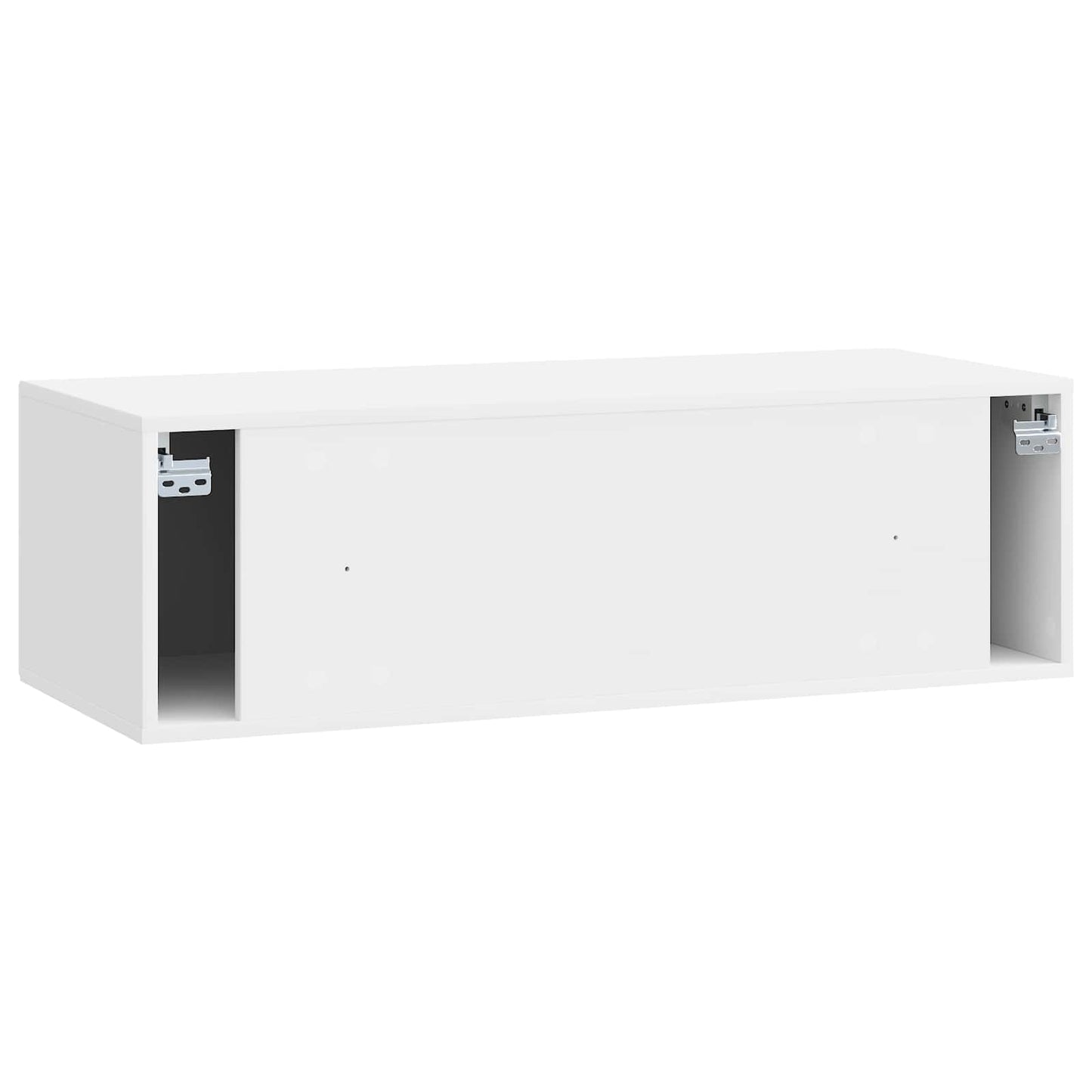 Væghængt TV-skab Hvid højglans 98 x 41 x 30 cm Konstrueret træ