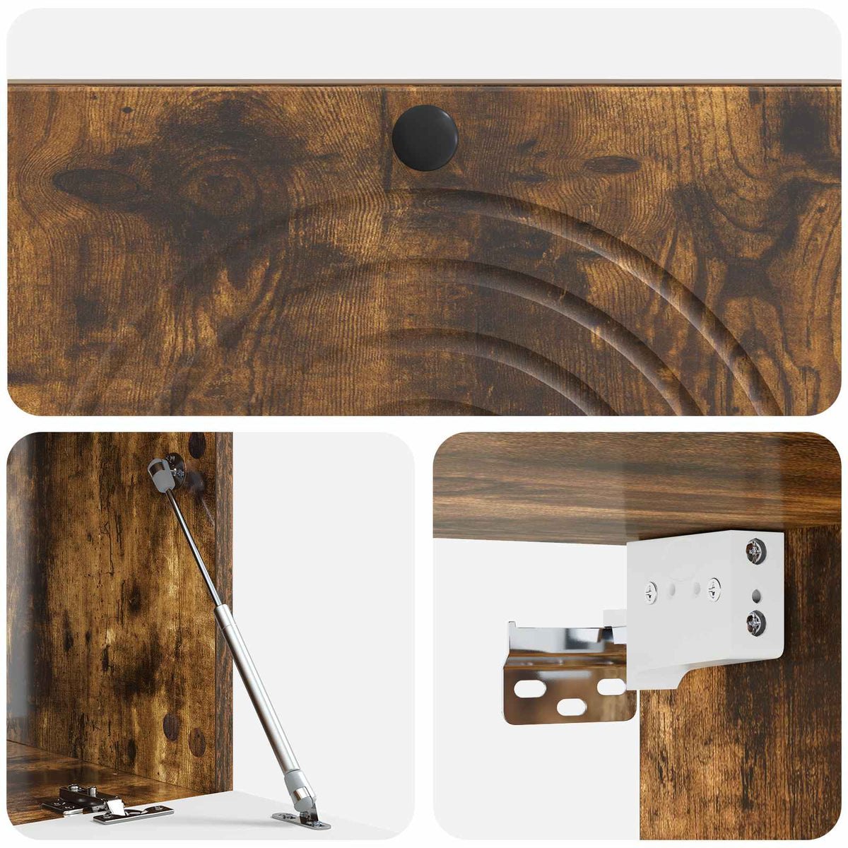 Væghængt TV-skab Røget eg 99 x 41 x 30 cm Konstrueret træ