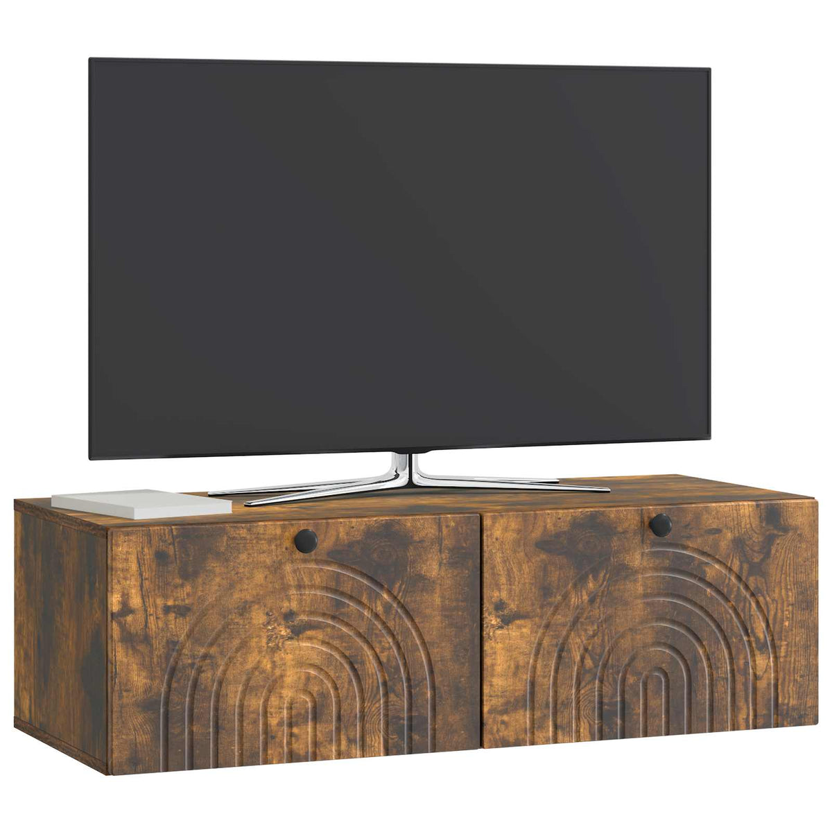 Væghængt TV-skab Røget eg 99 x 41 x 30 cm Konstrueret træ