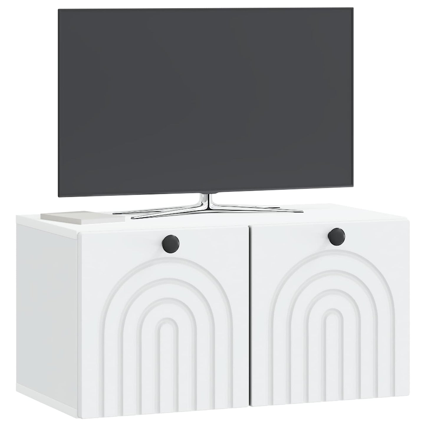 Væghængt TV-skab Hvid 59,5 x 31 x 30 cm Konstrueret træ