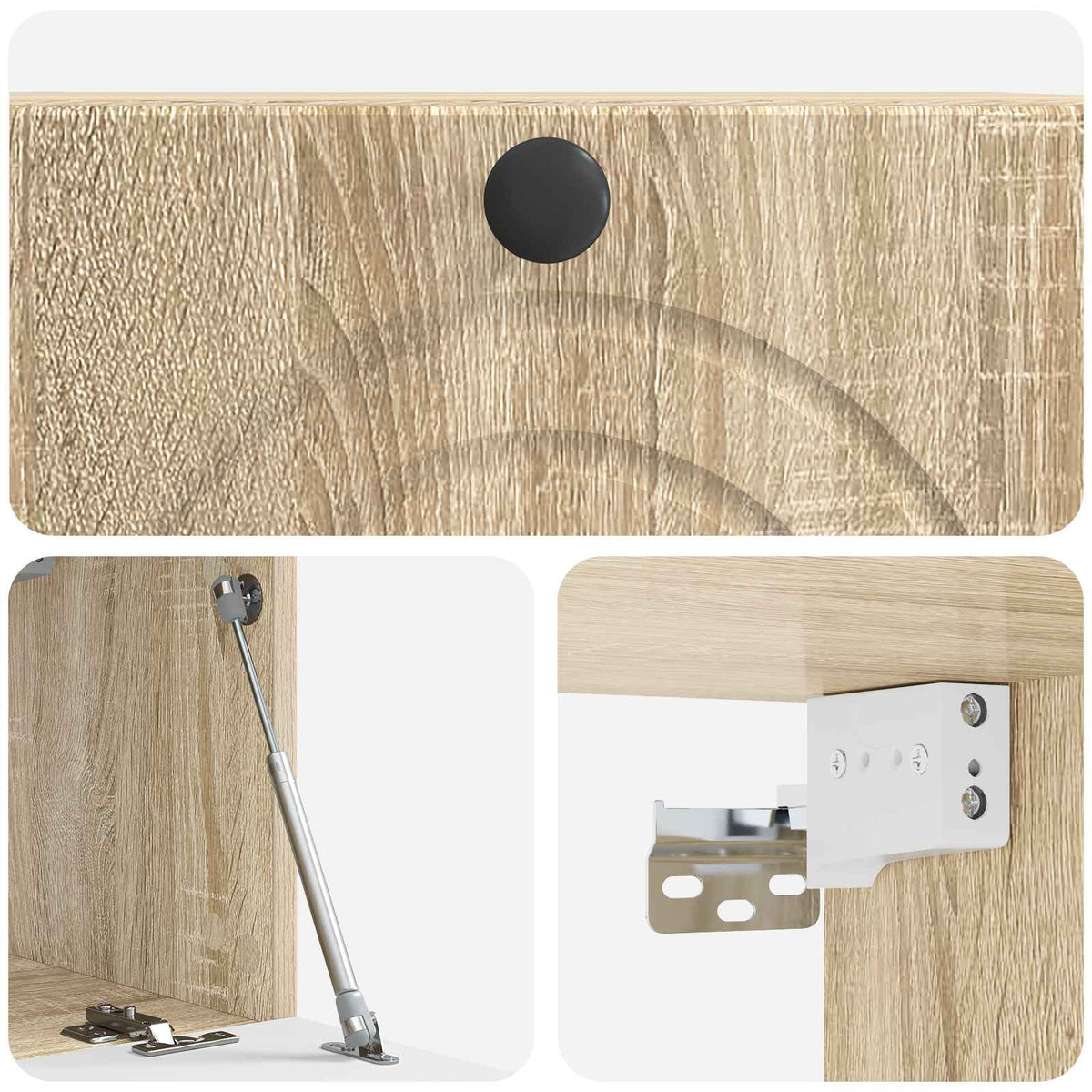 Væghængt TV-skab Sonoma-eg 59,5 x 31 x 30 cm Konstrueret træ