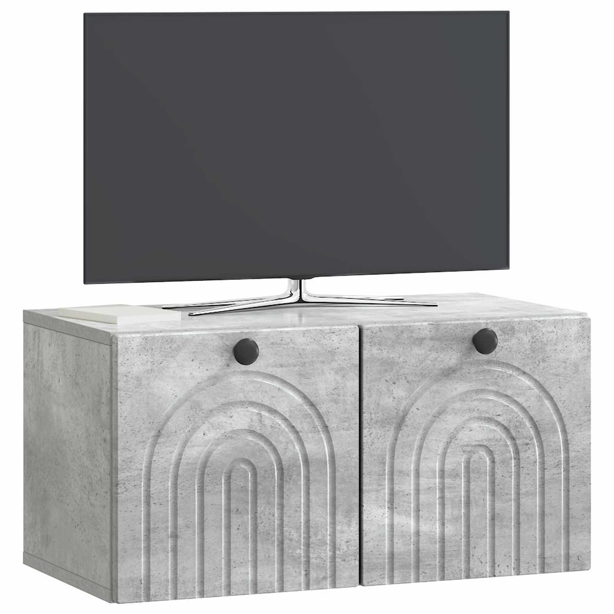 Væghængt TV-skab Betongrå 59,5 x 31 x 30 cm Konstrueret træ