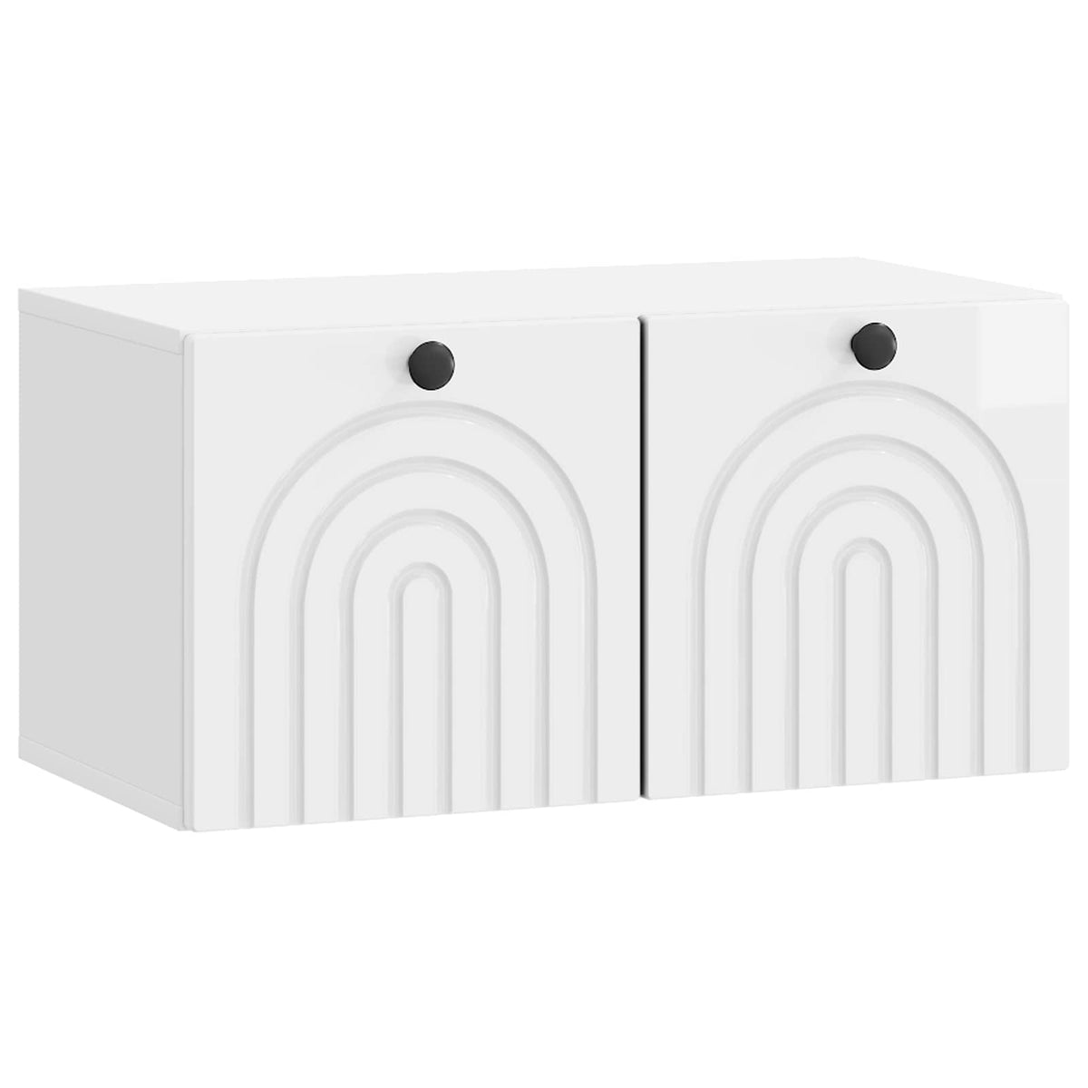 Væghængt TV-skab Vægmonteret Hvid højglans 59,5 x 31 x 30 cm