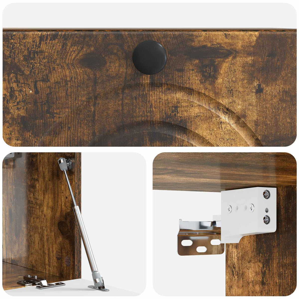 Væghængt TV-skab Røget eg 59,5 x 31 x 30 cm Konstrueret træ