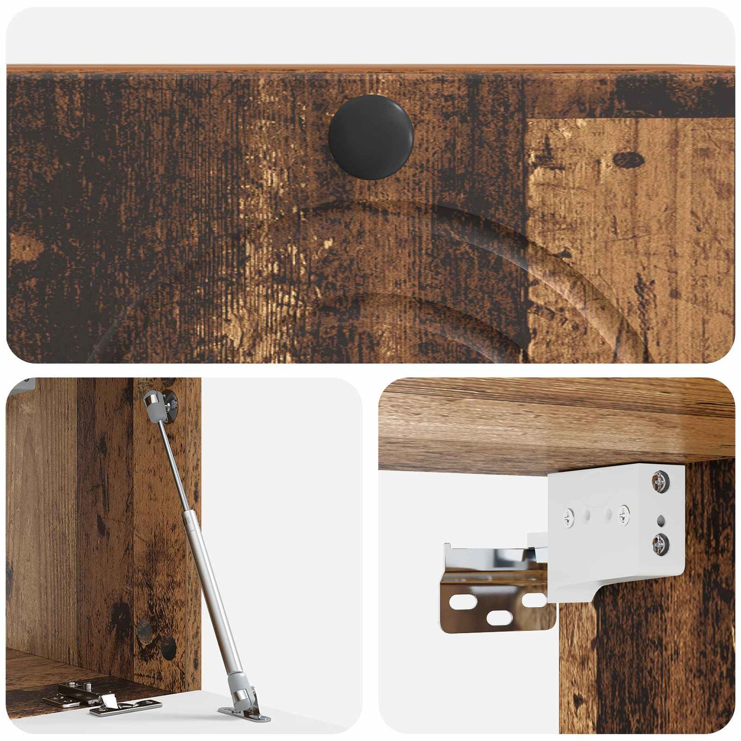 Væghængt TV-skab Gammelt træ 59,5 x 31 x 30 cm Konstrueret træ