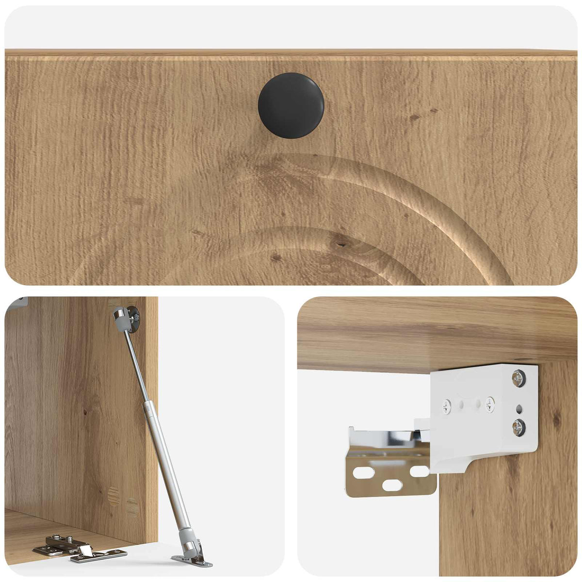 Væghængt TV-skab 59,5 x 31 x 30 cm Artisan-eg Konstrueret træ