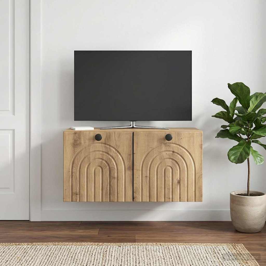 Væghængt TV-skab 59,5 x 31 x 30 cm Artisan-eg Konstrueret træ