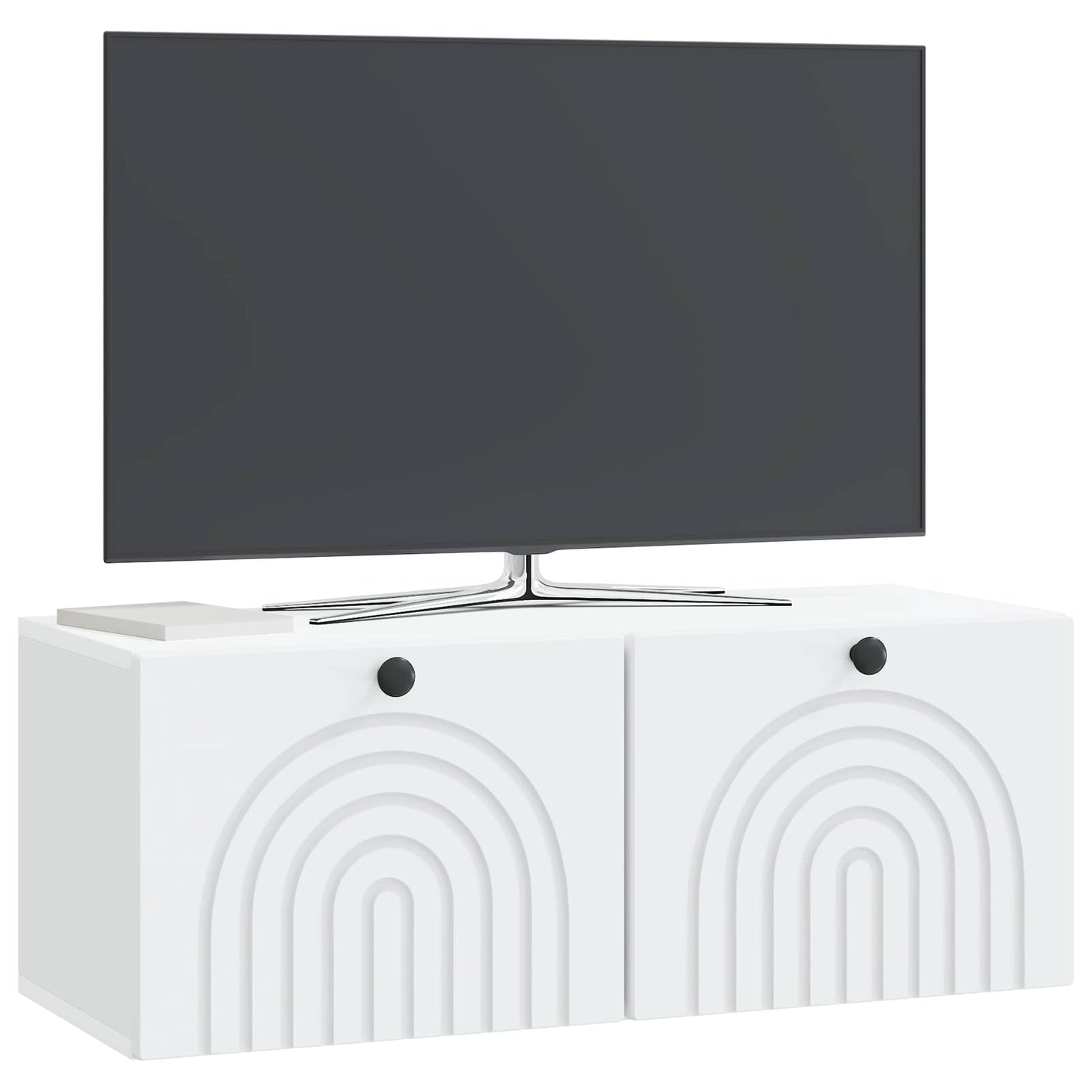 Væghængt TV-skab Hvid 78,5 x 31 x 30 cm Konstrueret træ