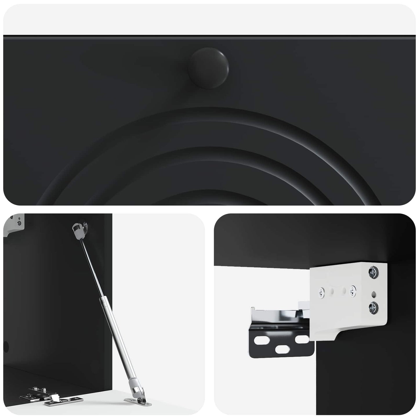 Væghængt TV-skab Sort 78,5 x 31 x 30 cm Konstrueret træ